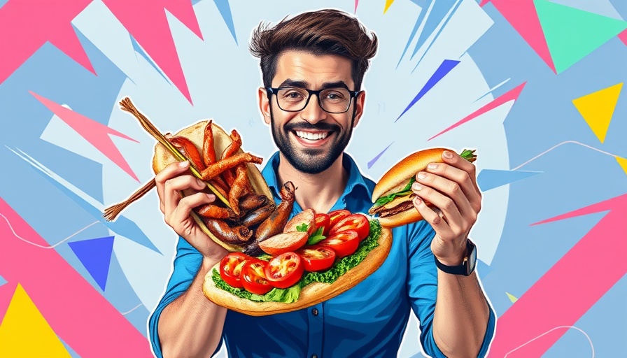 Chef Alexia Duchêne NYC dining illustration, vibrant and colorful.