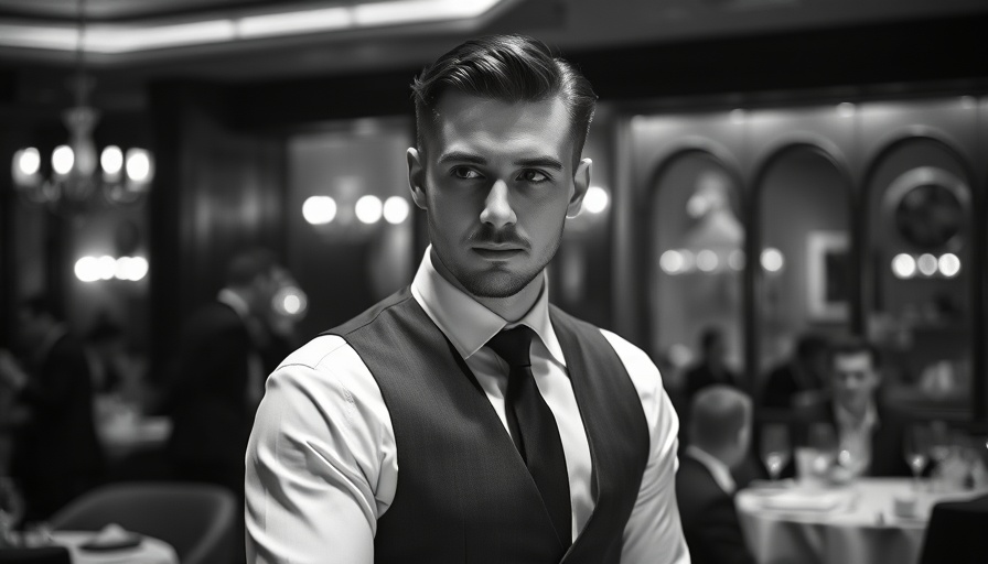 Waiter serving at New York's exclusive dining scene, elegant setting.