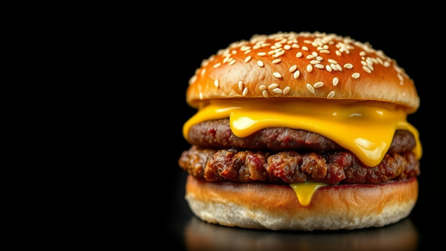 Delicious limited-time burger in NYC with cheese and beef patty.