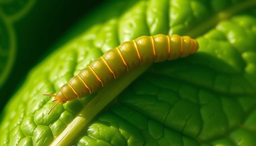 Close-up of cabbage worm on leaf - Get Rid of Cabbage Worms Organically.
