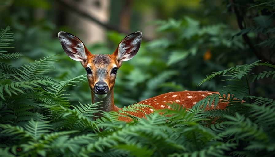 Deer in a lush forest suggests keeping deer out of your garden naturally.