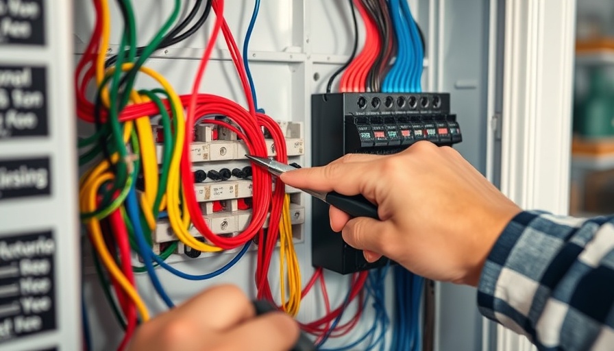 Close-up of electrical panel for electric safety tips for homeowners.