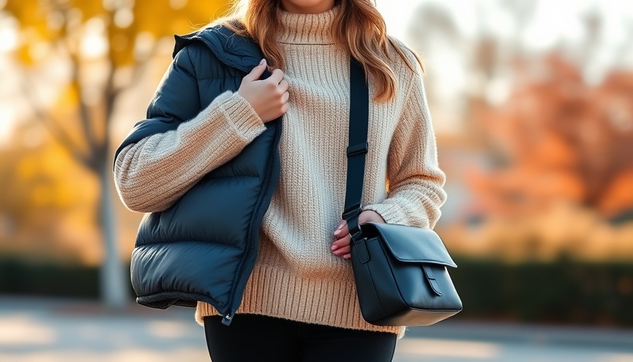 Woman styling athleisure in fall with cozy fleece and puffer.