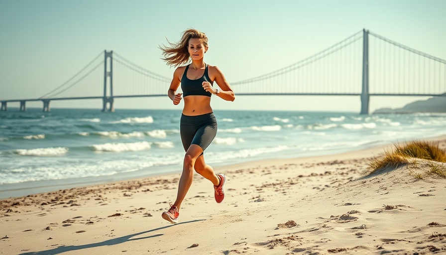 Woman jogging on beach, starting a new fitness routine