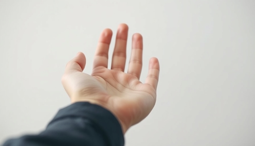 Close-up of a hand representing dealing with shaking hands.