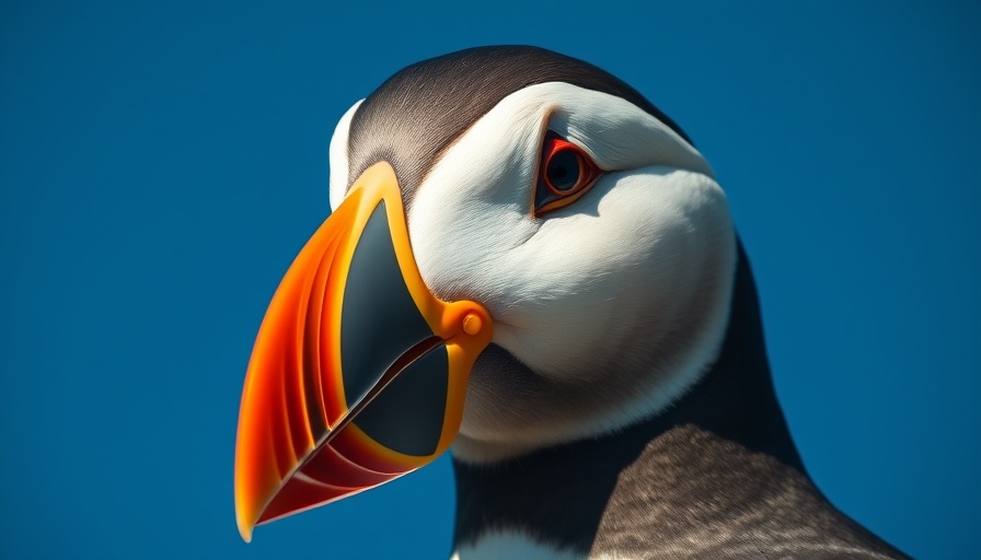 Best Photo of the Month June 2025: Vivid puffin close-up against blue sky