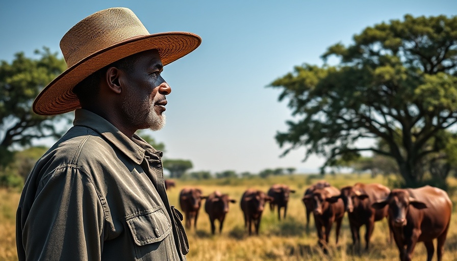 Farmer with cattle in Nairobi lions ecological corridor