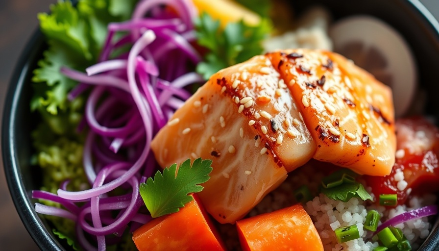 ThisBowl poke bowl with salmon and fresh veggies