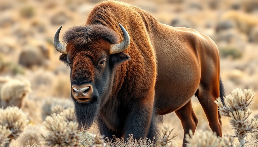 American bison in serene natural habitat amid Yellowstone animal exodus rumors.
