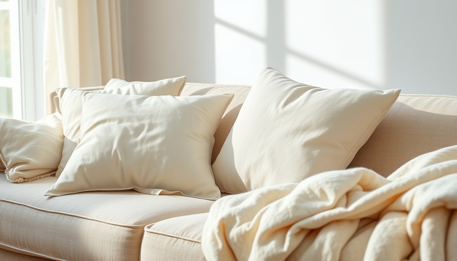 Soft cozy pillows and blankets with an open book on a couch, low-spoon comfort items.
