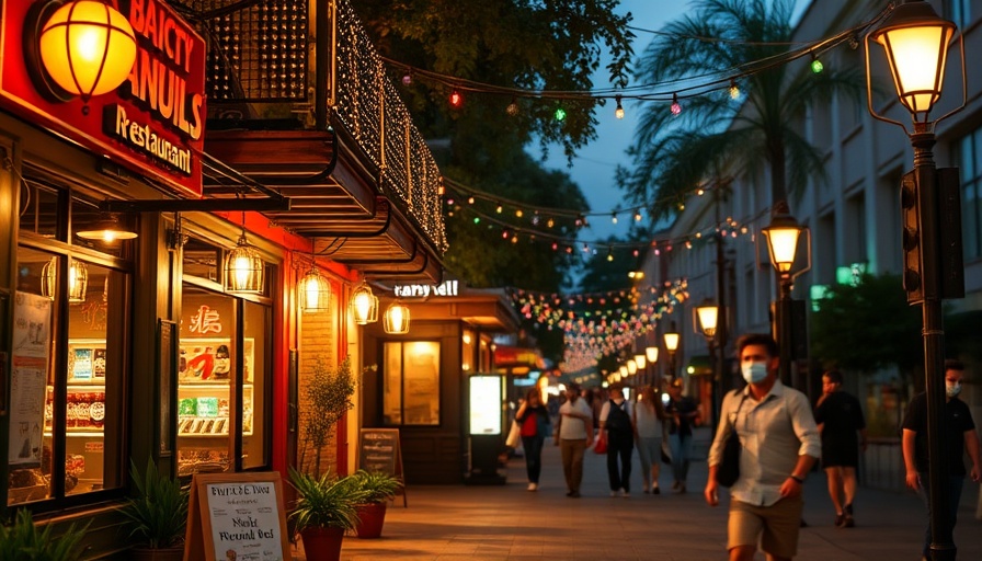 Vanderbilt Avenue restaurants with outdoor evening dining.