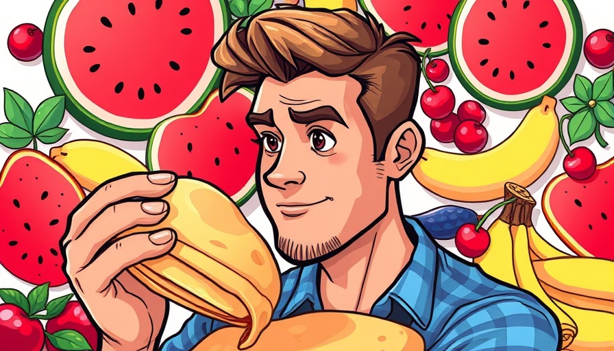 Illustration of Carlo Mirarchi's Pancake Revolution, with fruits.