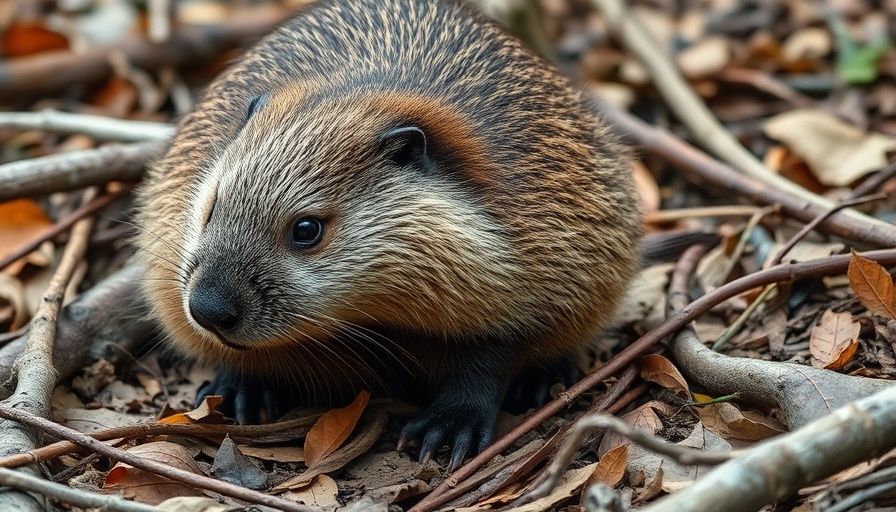 Beaver Reintroduction in England: A beaver exploring a forest.