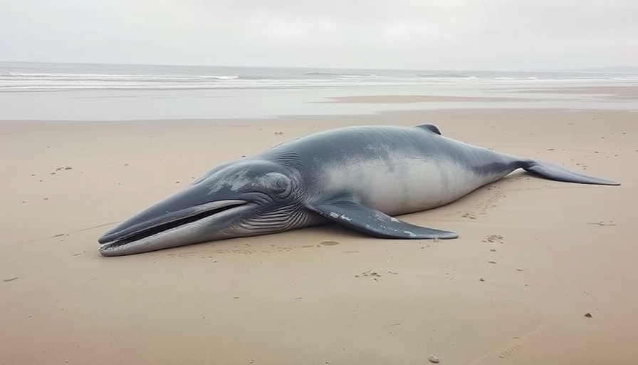 Stranded whale on a Scottish beach illustrating whale strandings Scotland.