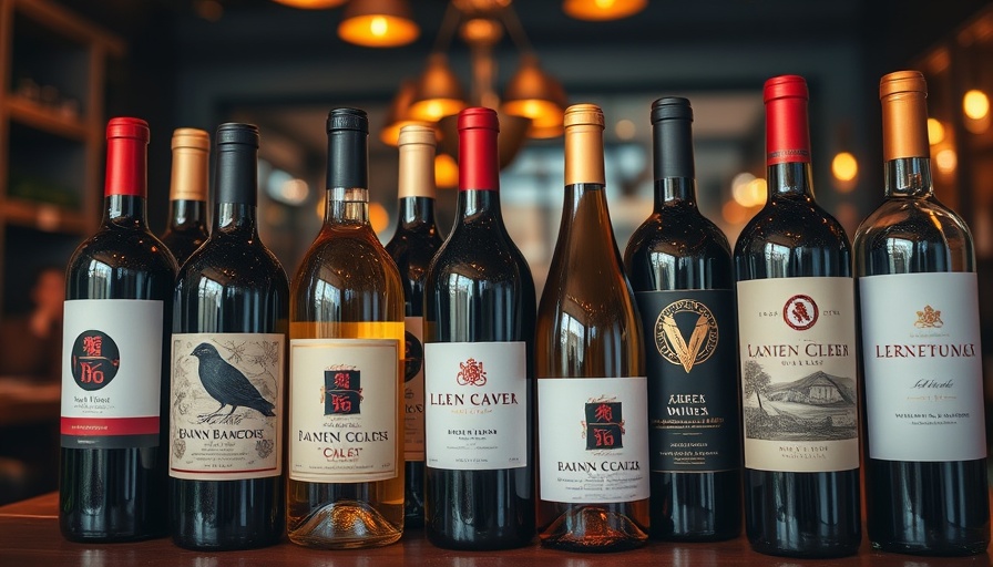Assorted wine bottles in top NYC restaurant, dim ambiance, detailed labels.