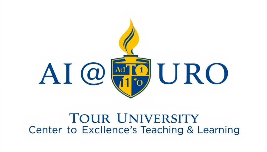 Touro University AI Workshop logo with stylized torch