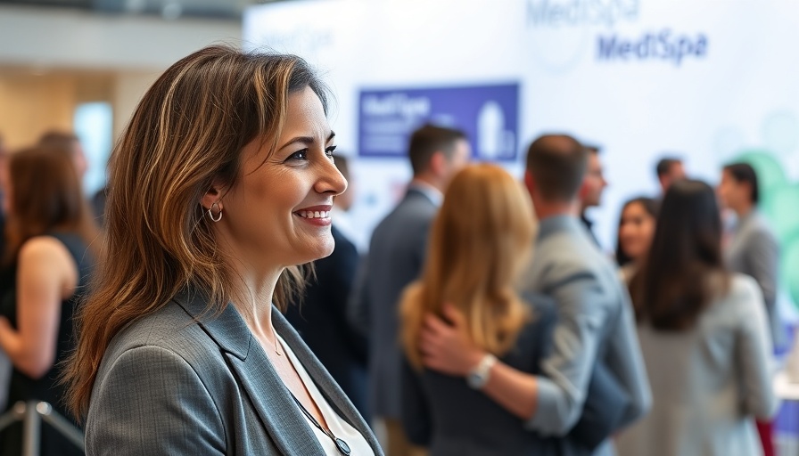 Smiling woman at a MediSpa event.