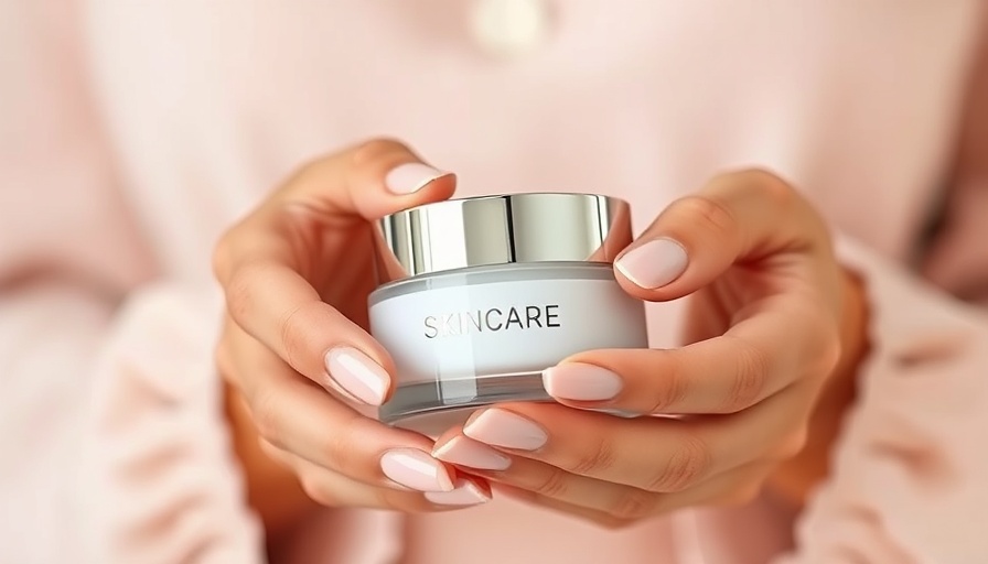 Epionce Recharge Mask being applied from sleek container in elegant hands.