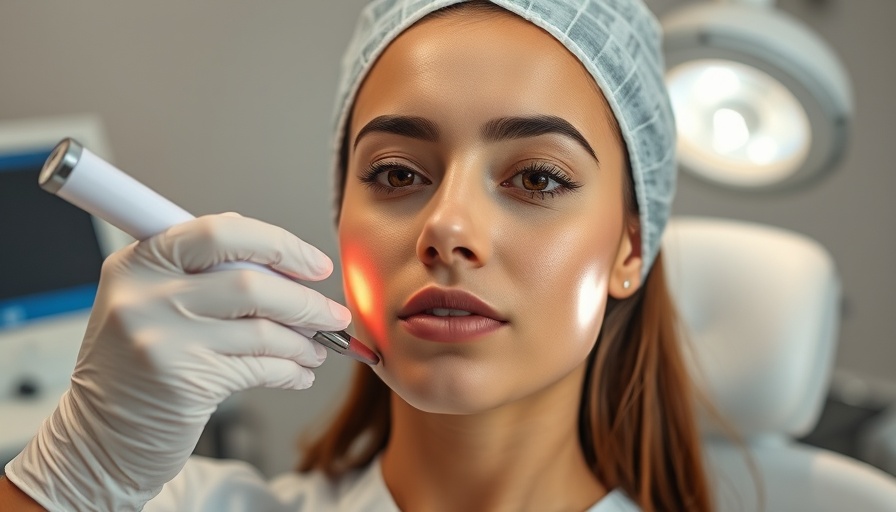 Professional skincare specialist using skin rejuvenation technology.