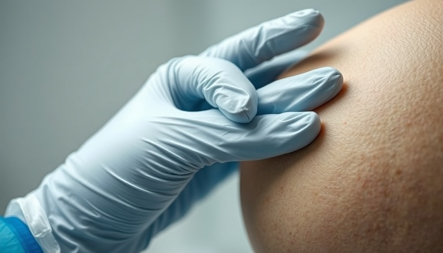 Professional applying sterile dressing for scar treatments.