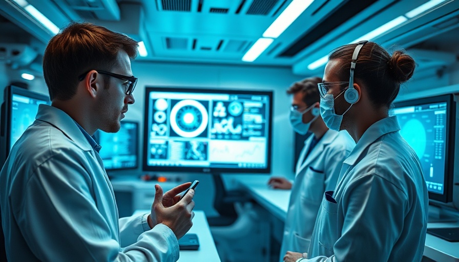 Futuristic lab with researchers discussing exosome treatments