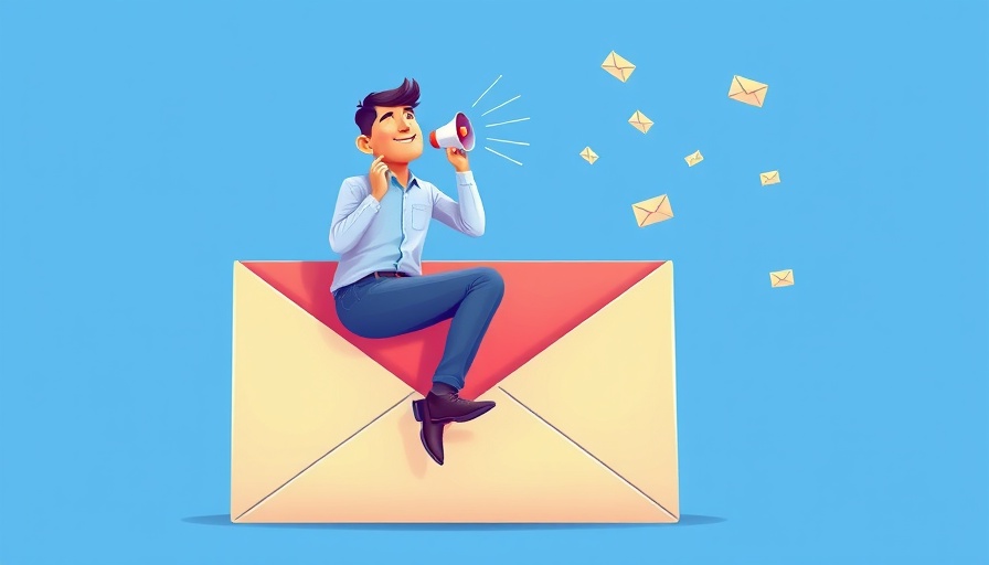 Medspa email marketing concept with digital envelope and megaphone