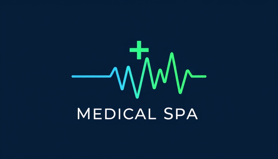 Medical spa logo with heartbeat graph, vibrant and clean.