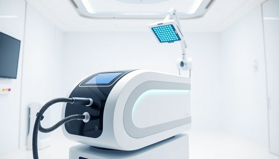 Advanced laser hair removal machine in a bright, clinical setting.