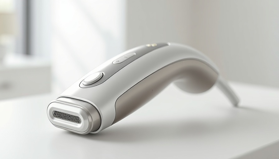 Modern medical hair removal device in a clinical setting.