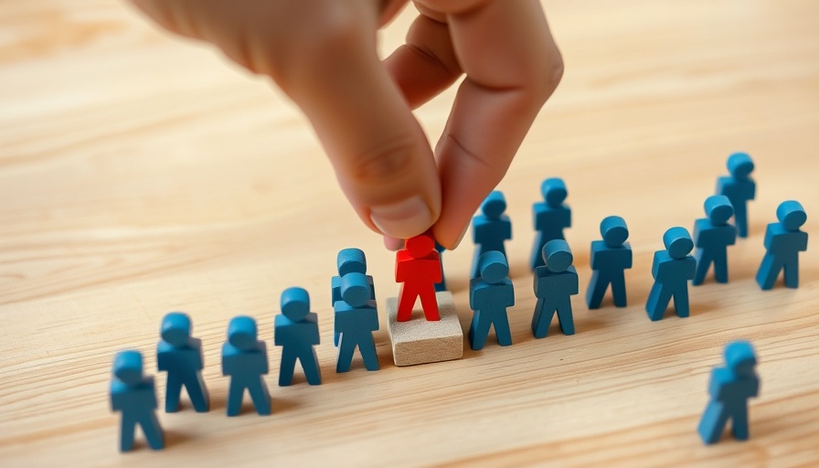 Selection process concept with wooden blocks, MedSpa Roles focus.