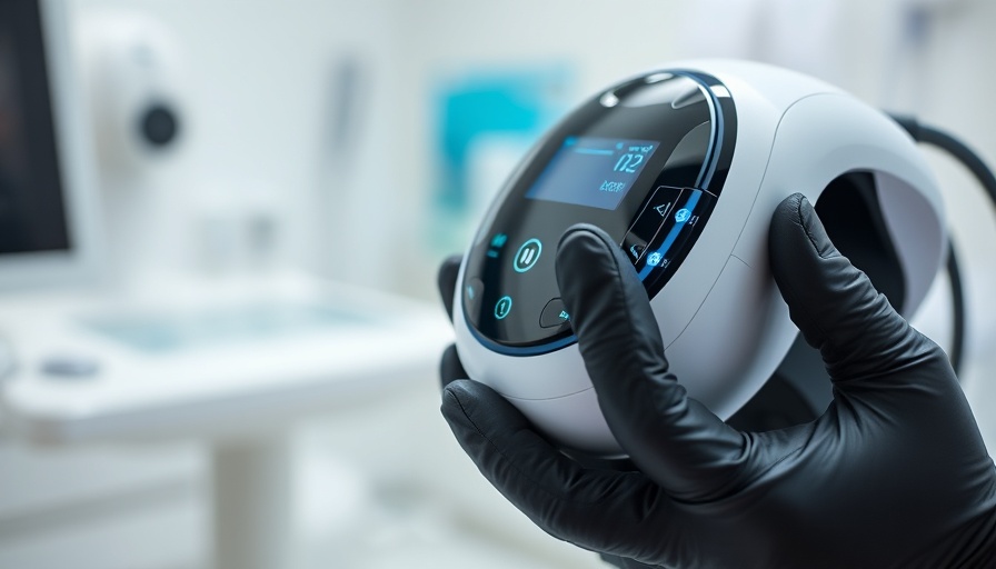 NOUVADerm device close-up in clinic setting.