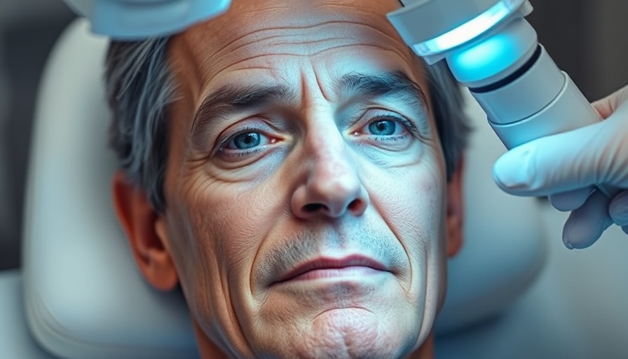 Person receiving anti-aging treatments in clinic setting