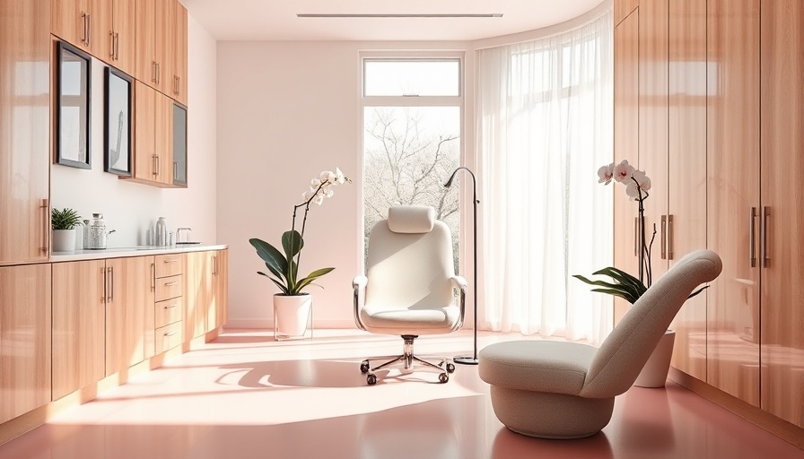 Modern skin care room showcasing advanced treatment chair.
