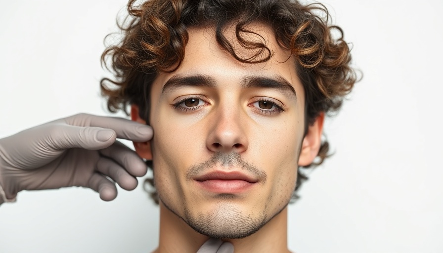 Trends in aesthetic procedures 2025 feature young man during examination.