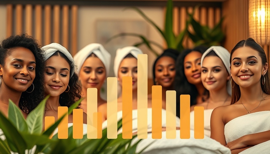 Target market for med spas illustrated with diverse women enjoying spa.