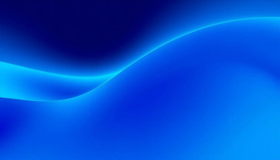 Abstract blue gradient shape on smooth background.