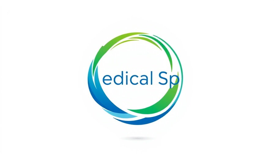 Medical spa logo design in blue and green for content marketing.