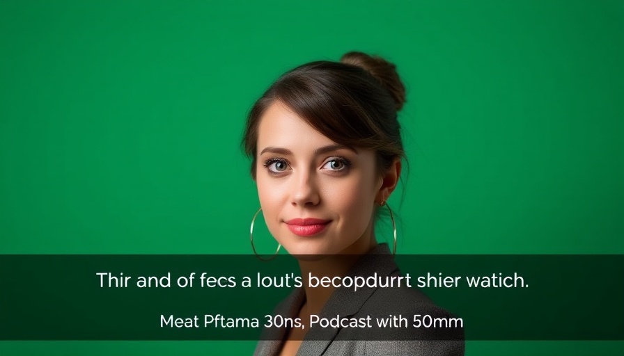 Confident woman with text overlay about medspa podcast.