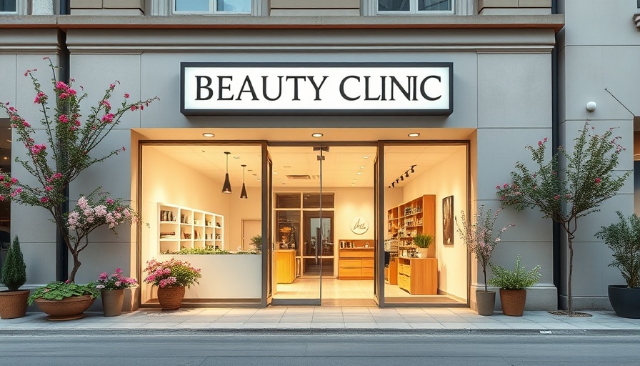 Modern beauty clinic facade showcasing Clinical K-Beauty Innovations.