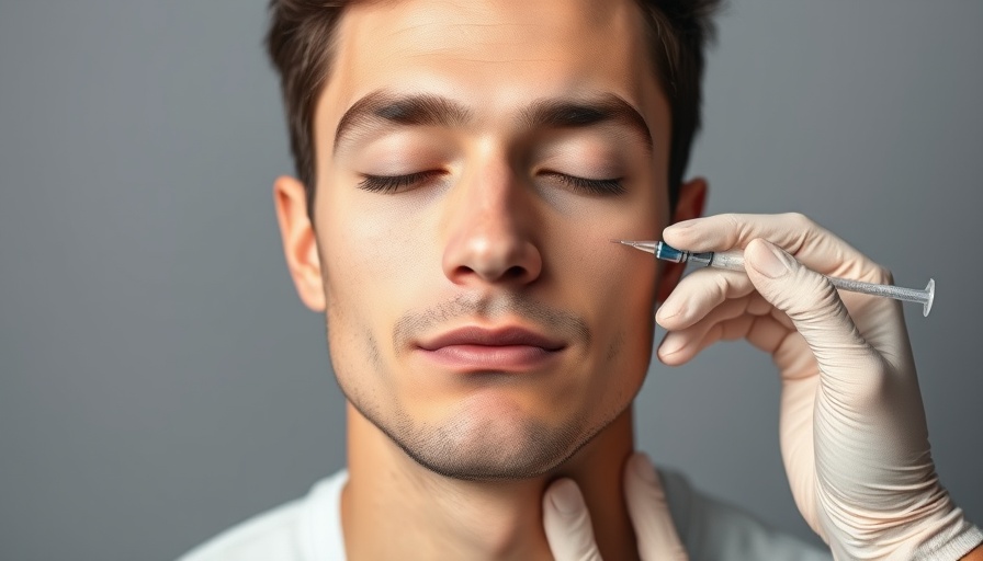 Brotox trend in male aesthetics: young man receiving botox.