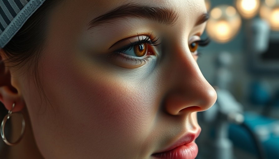 Facelift markings on a woman's face indicating quilting facelift technique.