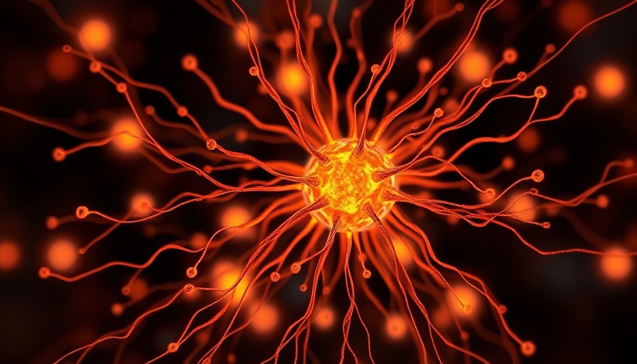 Futuristic stem cell visualization for skincare innovation.