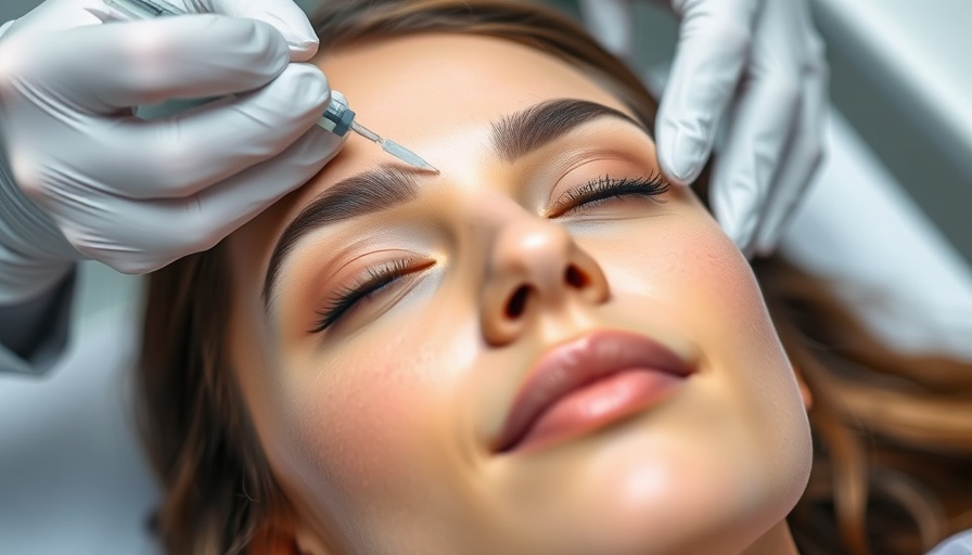 Young woman receiving baby Botox injection in clinical setting