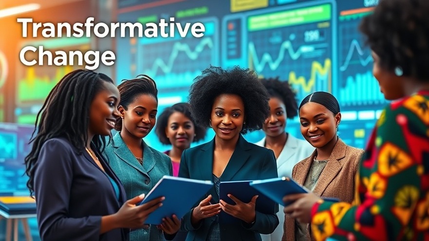 Transformative Change: African women in tech discussing innovative financial tools.
