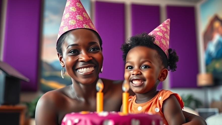 Joyful African woman and child on their faith journey, celebrating life with community support.
