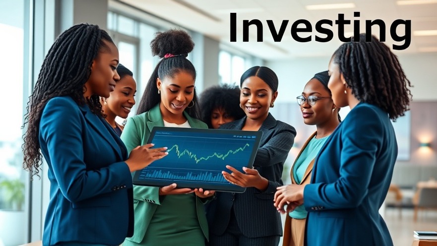 Diverse African women banking professionals discussing financial charts in a modern office. Investing insights.
