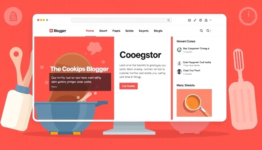 WordPress Alternatives: Blogger interface with cooking blog template.
