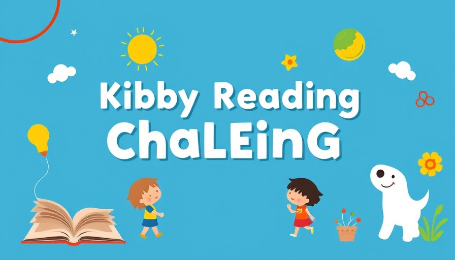 30-day reading challenge for kids on blue background