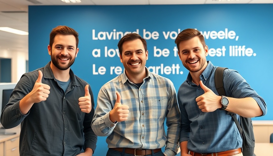 Smiling team showcasing web hosting collaboration, thumbs up in office.