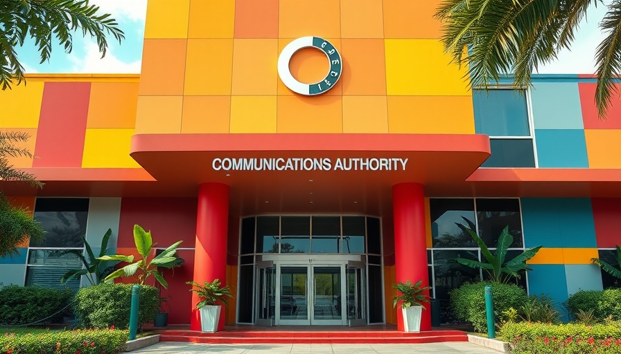 Kenya tech innovation at communications authority entrance.